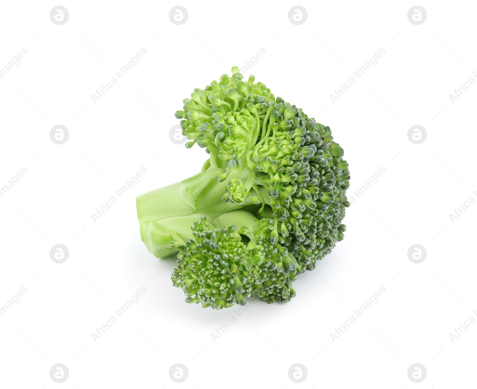 Photo of Fresh green broccoli on white background. Organic food