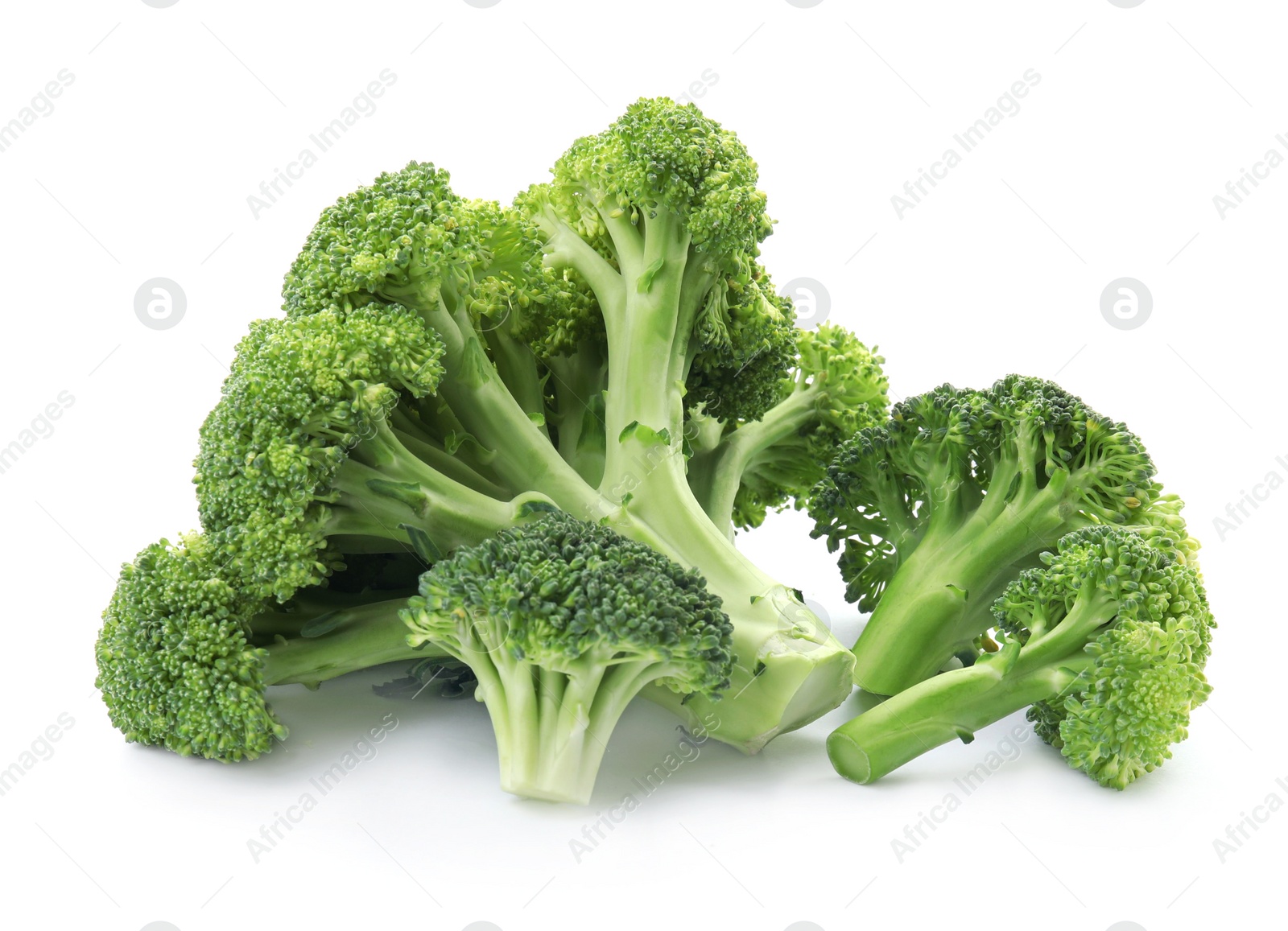 Photo of Fresh broccoli isolated on white. Edible green plant