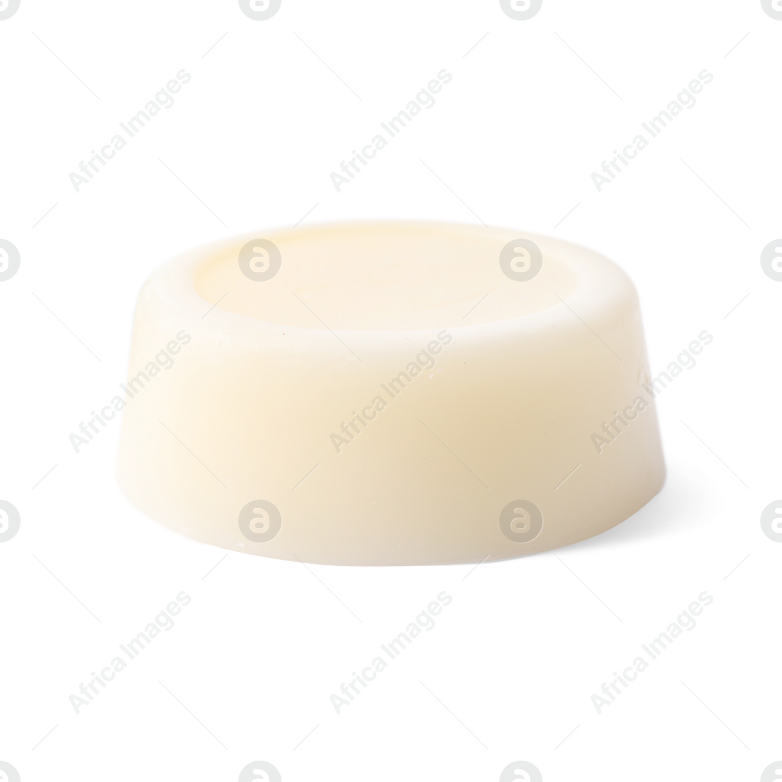 Photo of Solid shampoo bar isolated on white. Hair care