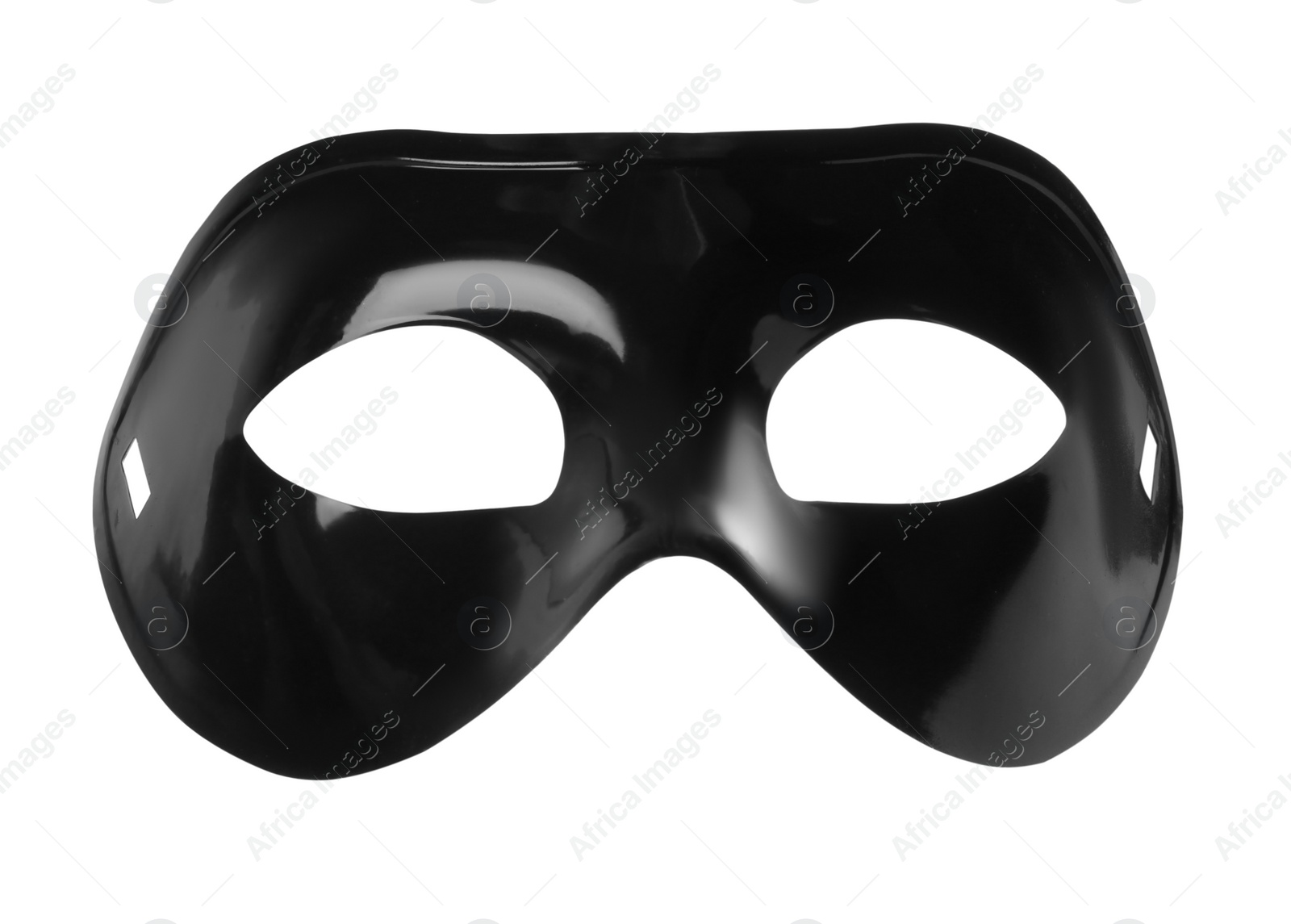 Photo of Black plastic theatre mask isolated on white