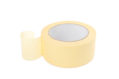 Roll of adhesive tape isolated on white