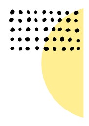 Illustration of Beautiful image of yellow semicircle and black dots