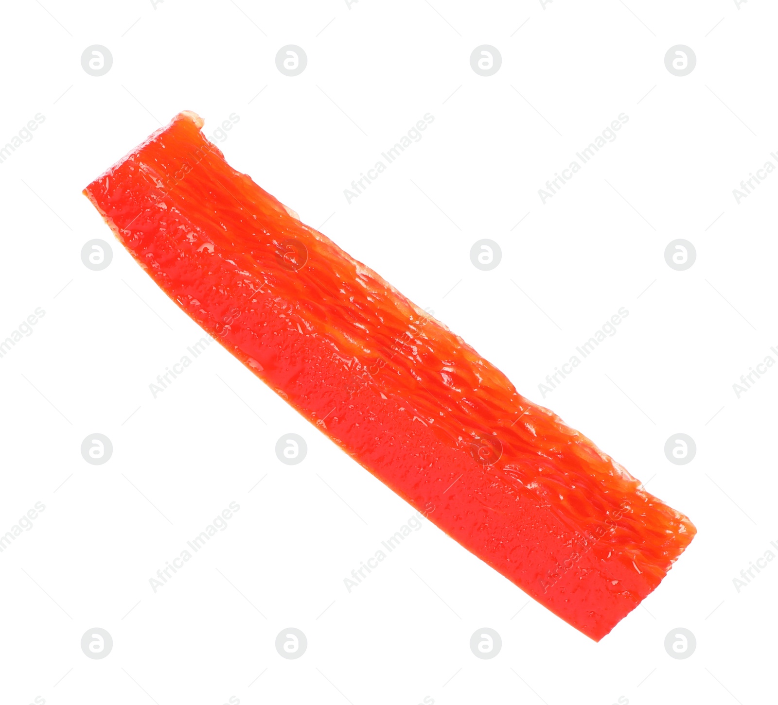 Photo of Cut fresh bell pepper on white background