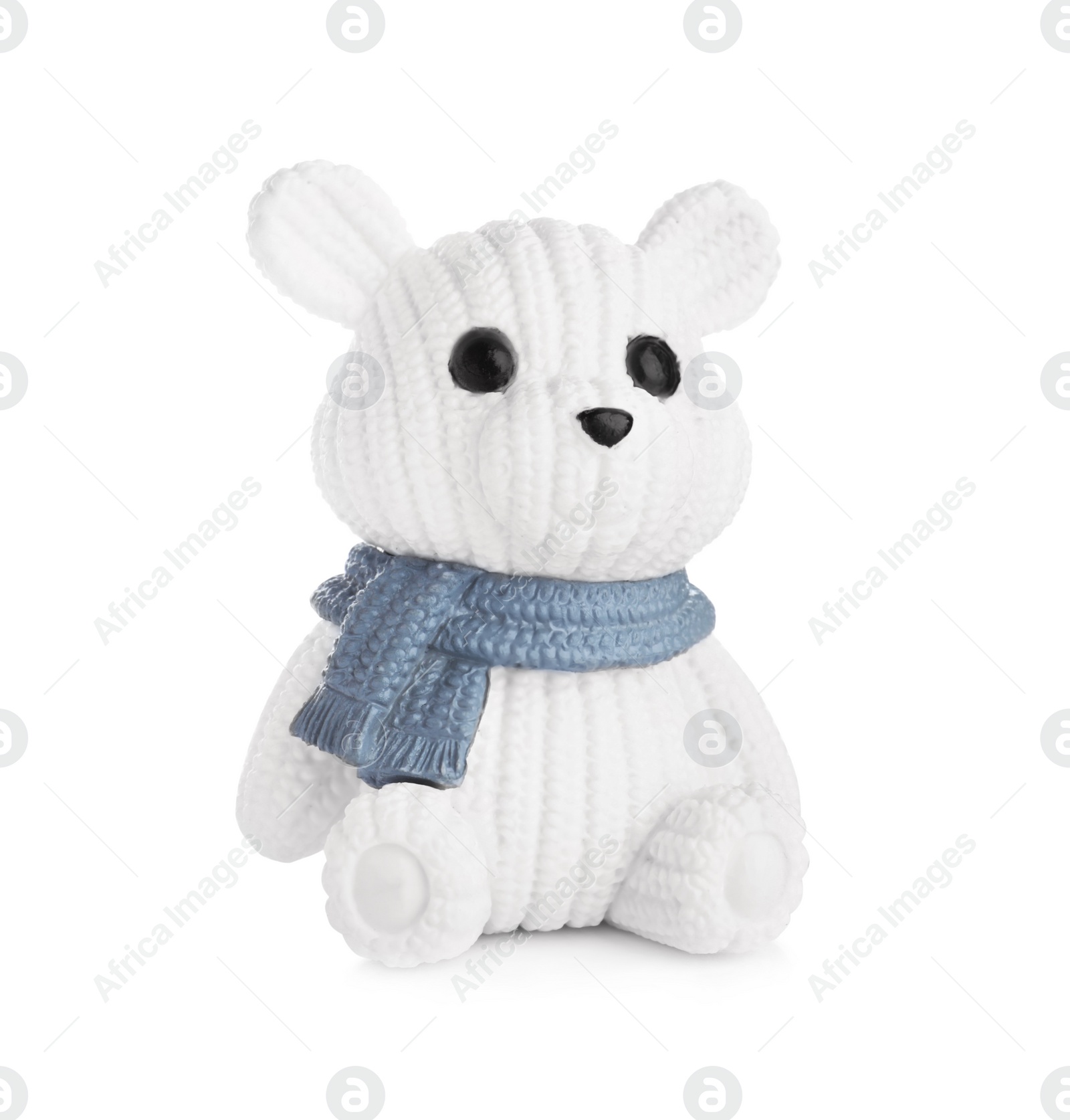 Photo of Adorable little toy bear isolated on white