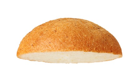 Photo of Half of fresh burger bun isolated on white