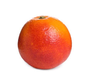 Whole ripe red orange isolated on white
