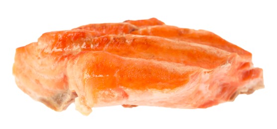 Photo of Piece of tasty grilled salmon isolated on white