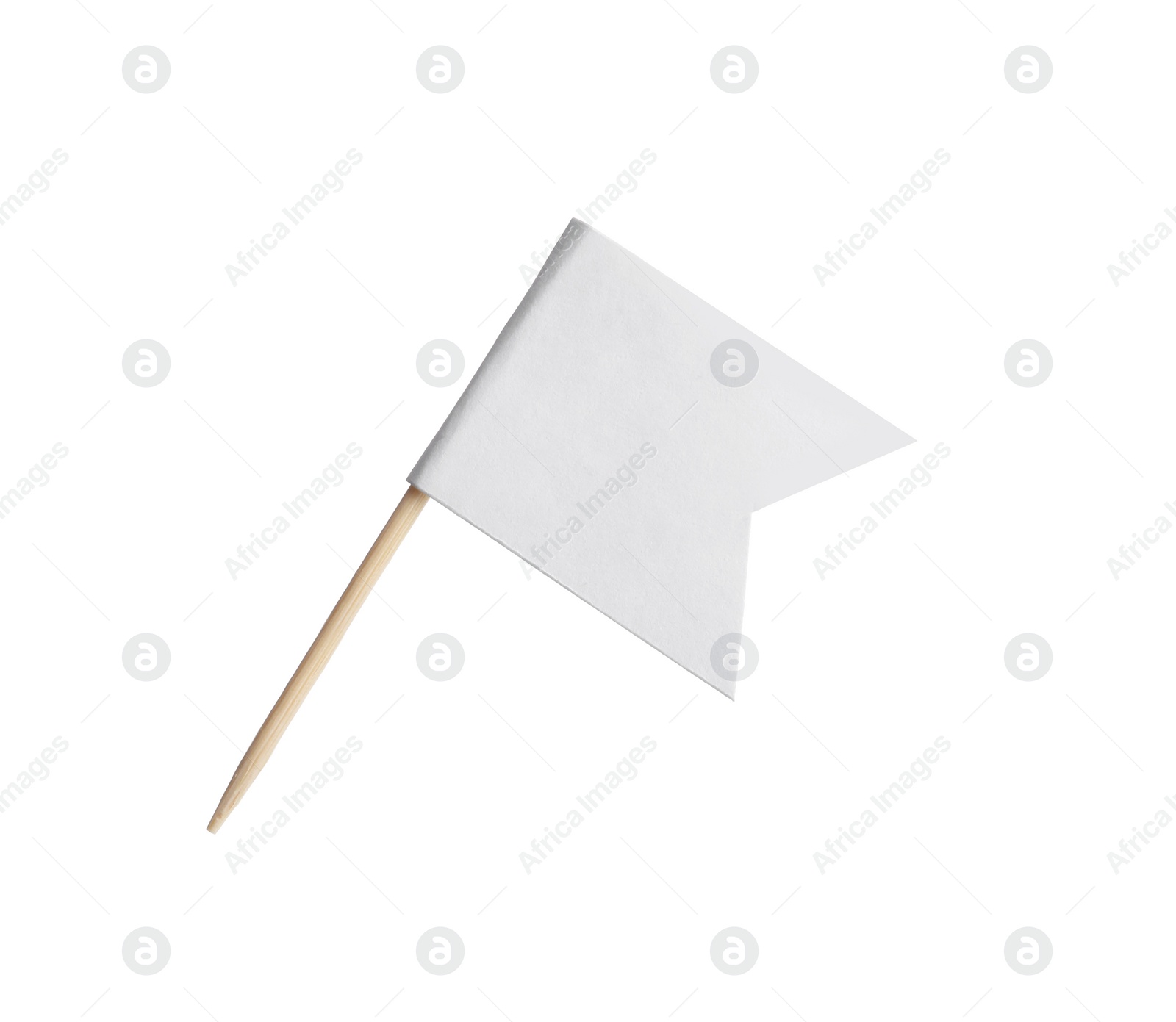 Photo of One small paper flag isolated on white