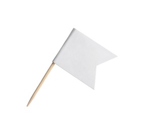 Photo of One small paper flag isolated on white