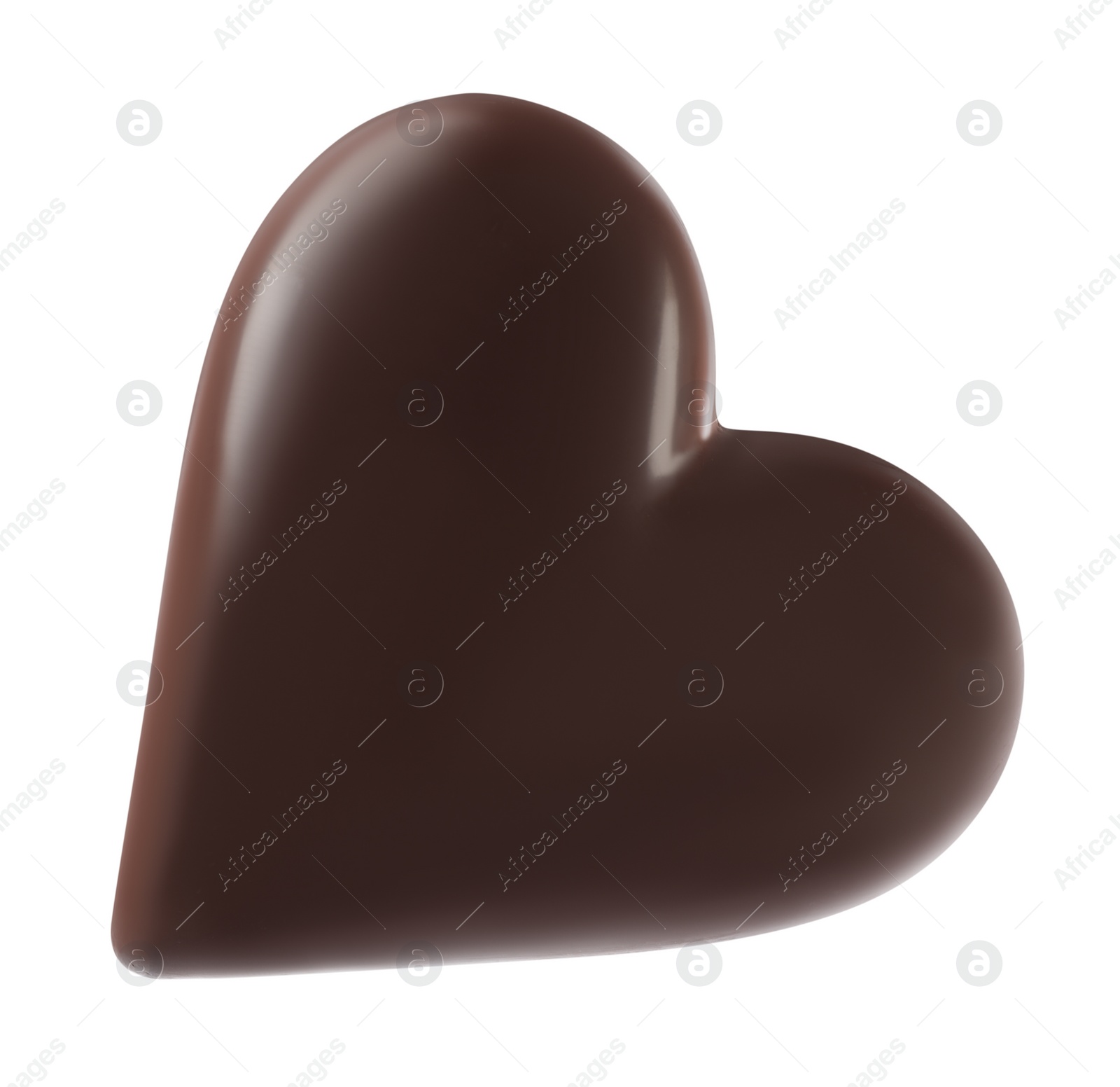 Photo of Beautiful heart shaped chocolate candy isolated on white