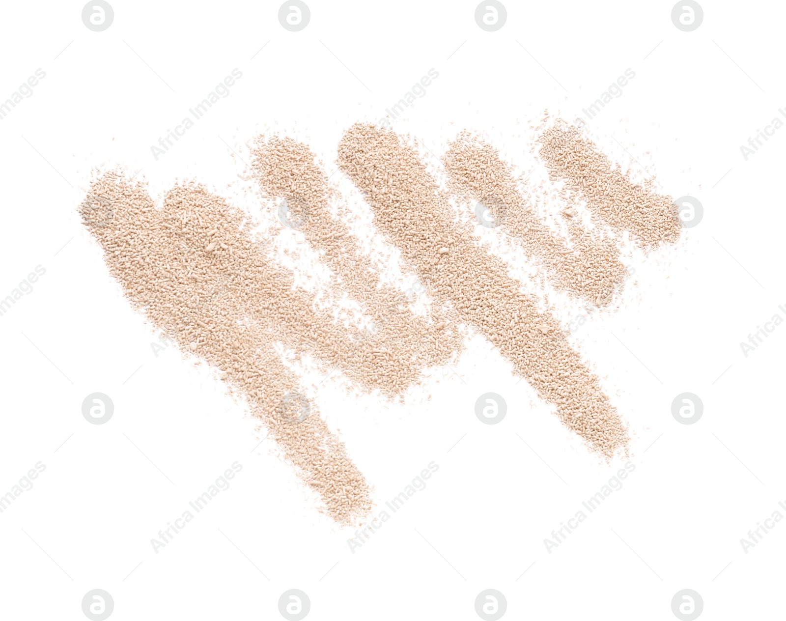 Photo of Active dry yeast isolated on white, top view