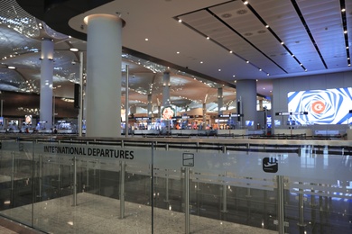 Photo of ISTANBUL, TURKEY - AUGUST 13, 2019: Interior of new airport terminal