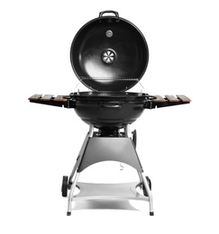 New modern barbecue grill on white background