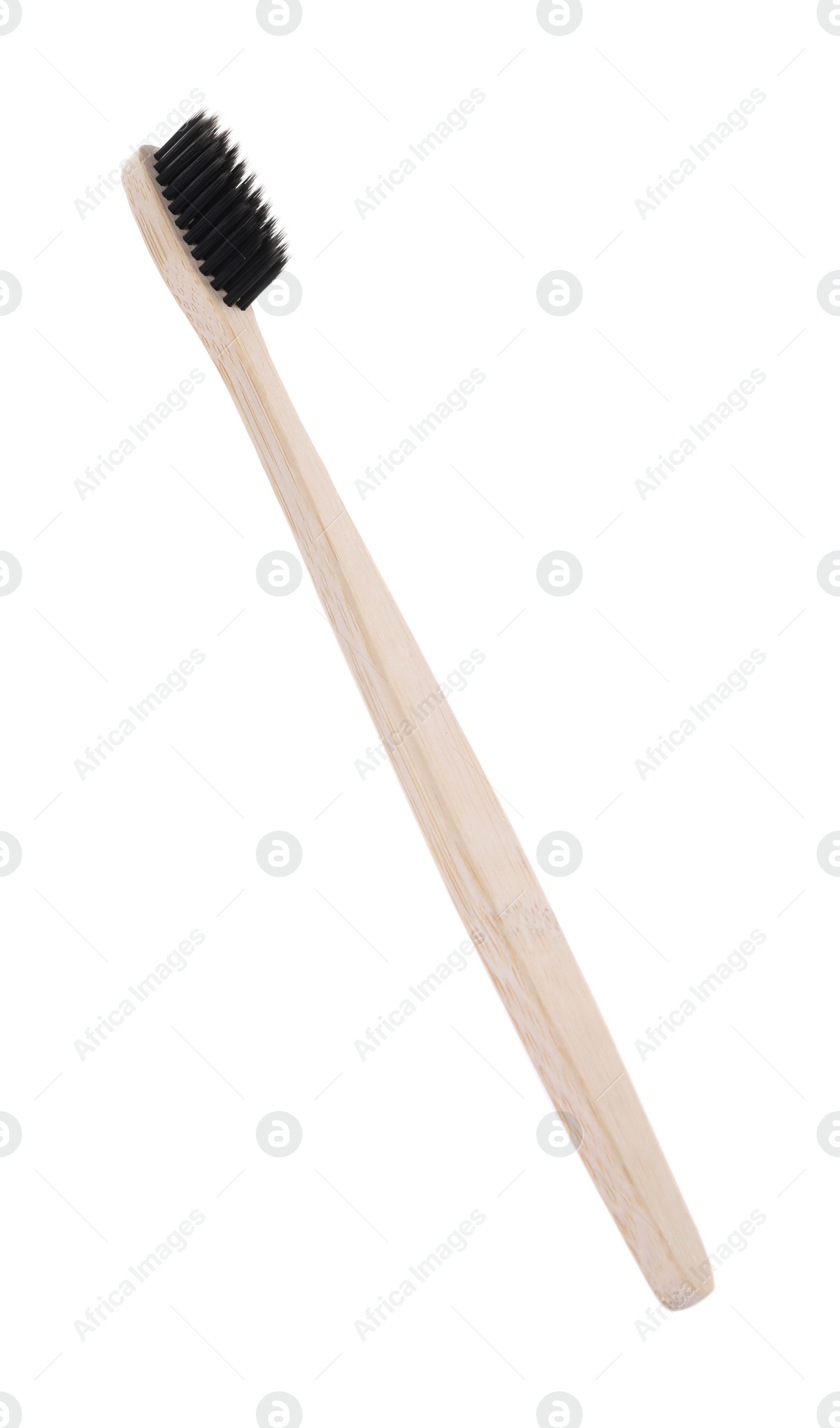 Photo of One bamboo toothbrush isolated on white. Eco friendly product