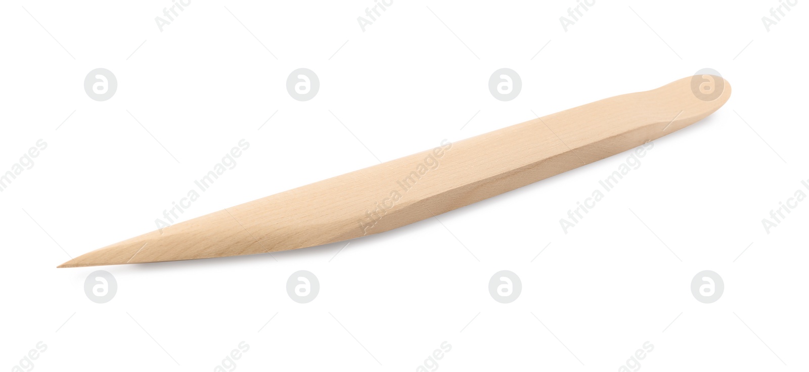 Photo of Wooden tool for clay modeling isolated on white
