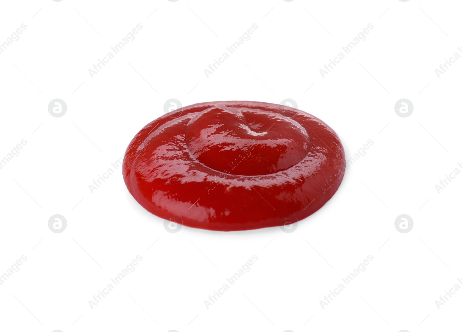 Tasty fresh ketchup isolated on white. Tomato sauce Photo of Tasty fresh ketchup isolated on white. Tomato sauce