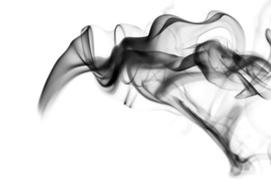 Image of Texture of black smoke on white background