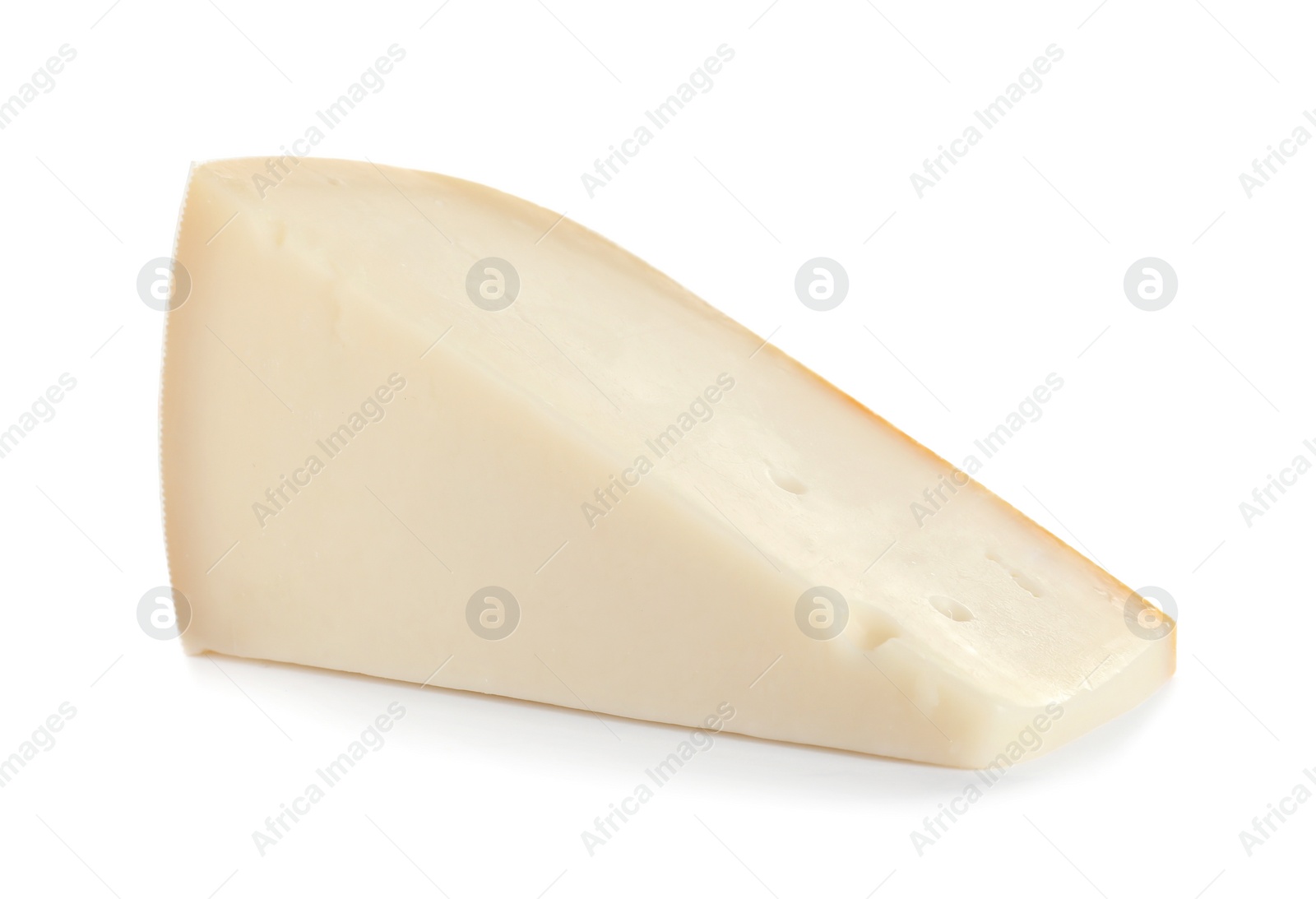 Photo of Piece of tasty grana padano cheese isolated on white