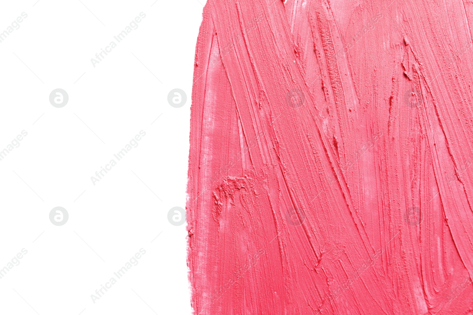 Photo of Strokes of lipstick on white background, top view