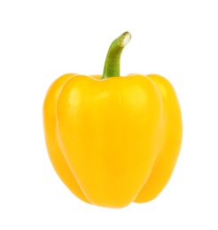 Ripe yellow bell pepper isolated on white