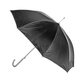 Beautiful open umbrella on white background