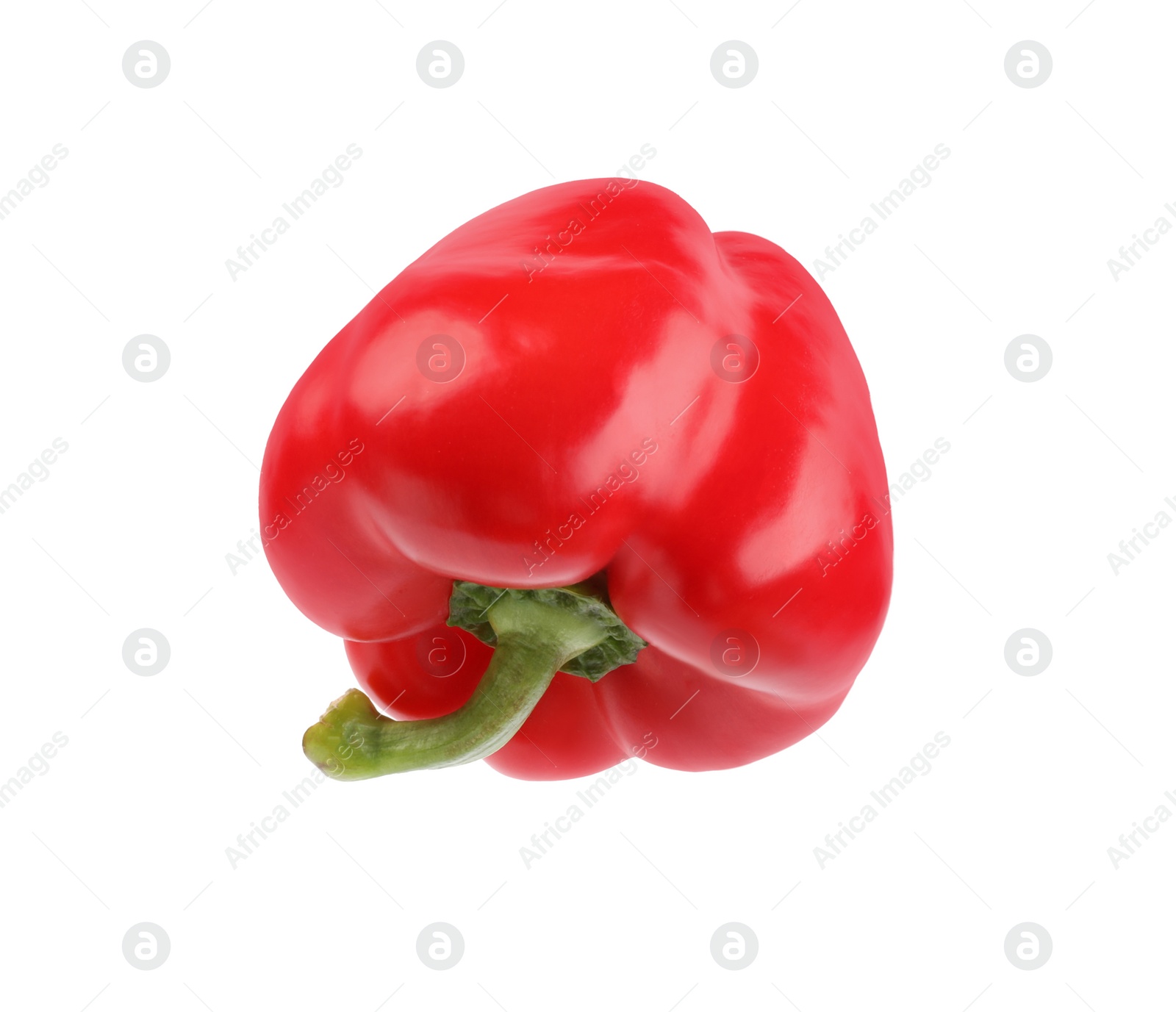 Photo of Ripe red bell pepper isolated on white