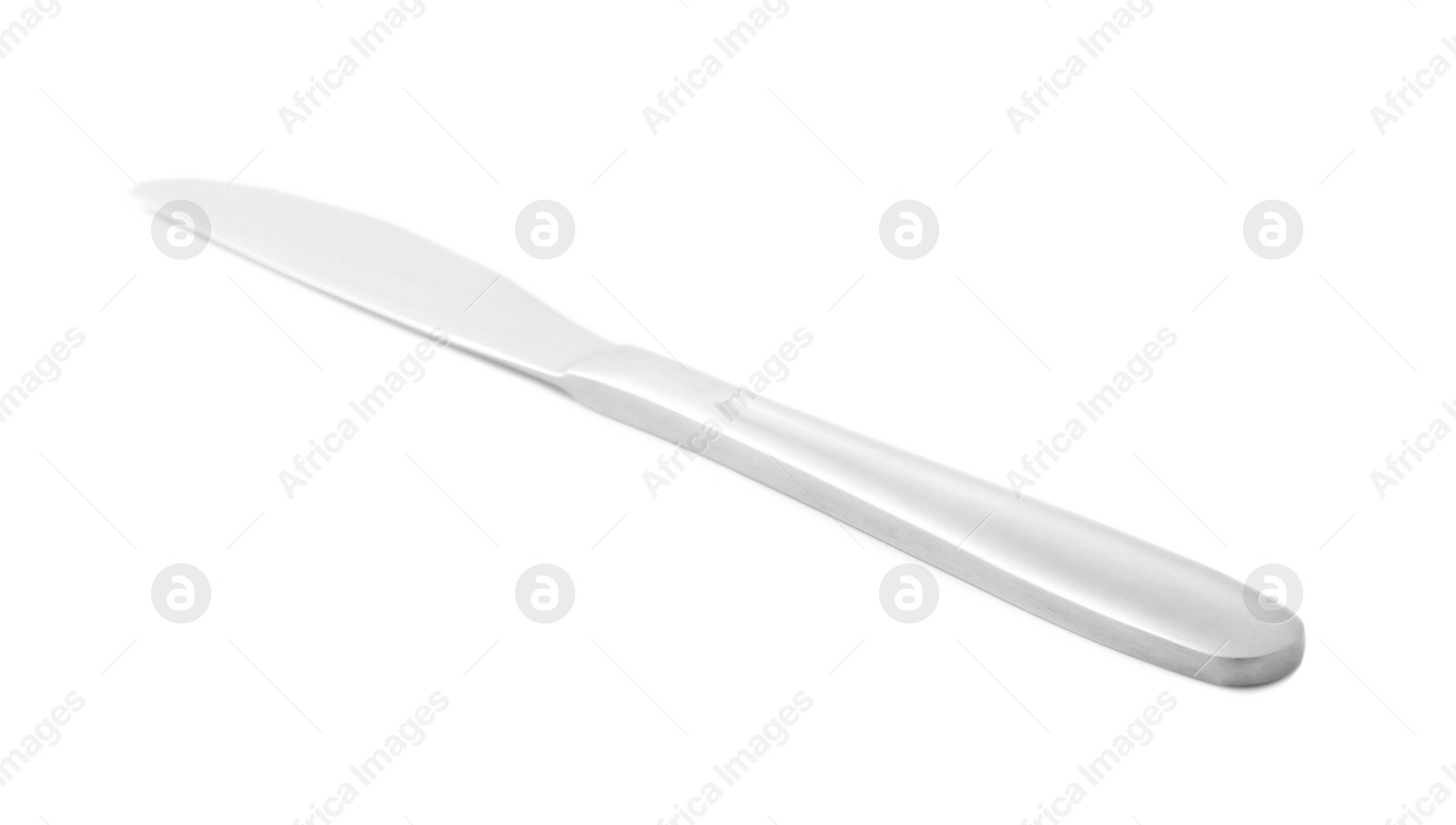 Photo of New clean shiny knife isolated on white