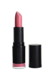 Bright lipstick on white background. Professional makeup product
