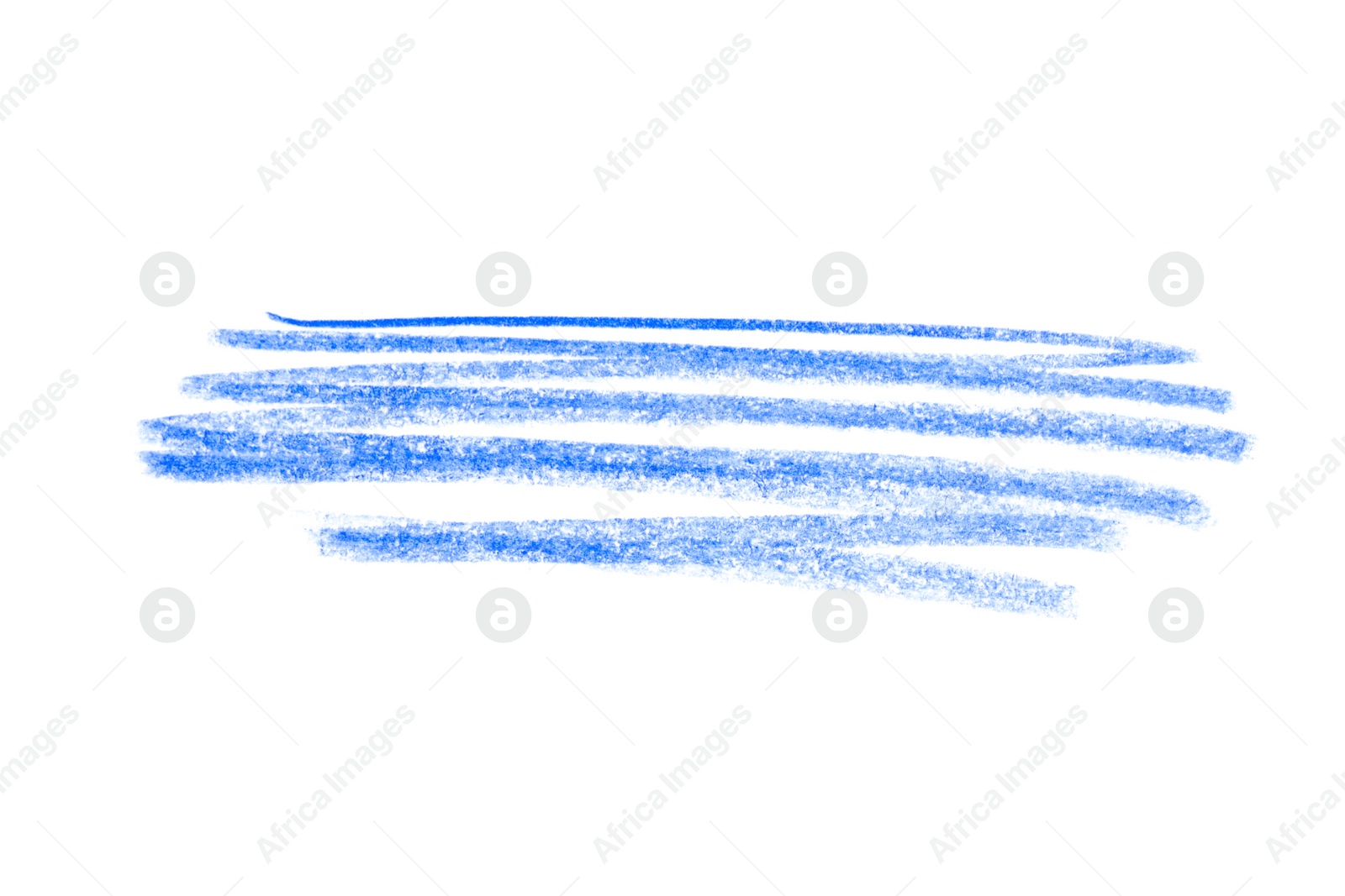 Photo of Blue pencil hatching on white background, top view