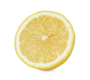 Photo of Half of fresh lemon isolated on white