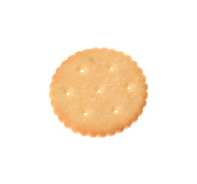 Crispy cracker isolated on white. Delicious snack