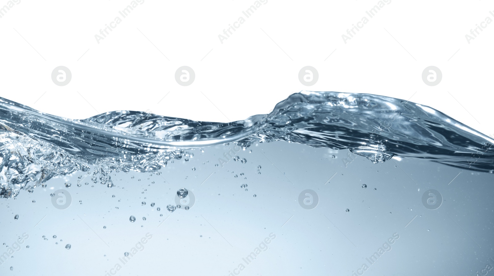 Photo of Splash of clear water on grey background