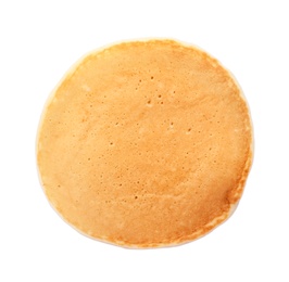 Photo of Tasty pancake on white background