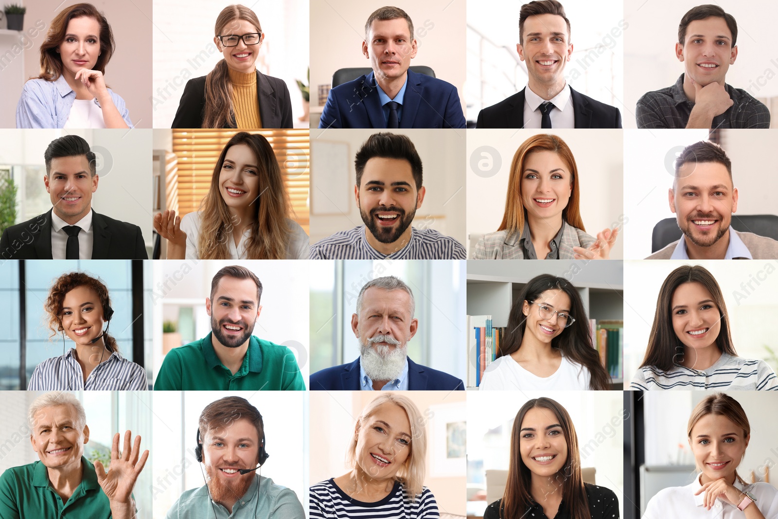 Image of Group of people attending webinar. Video conference