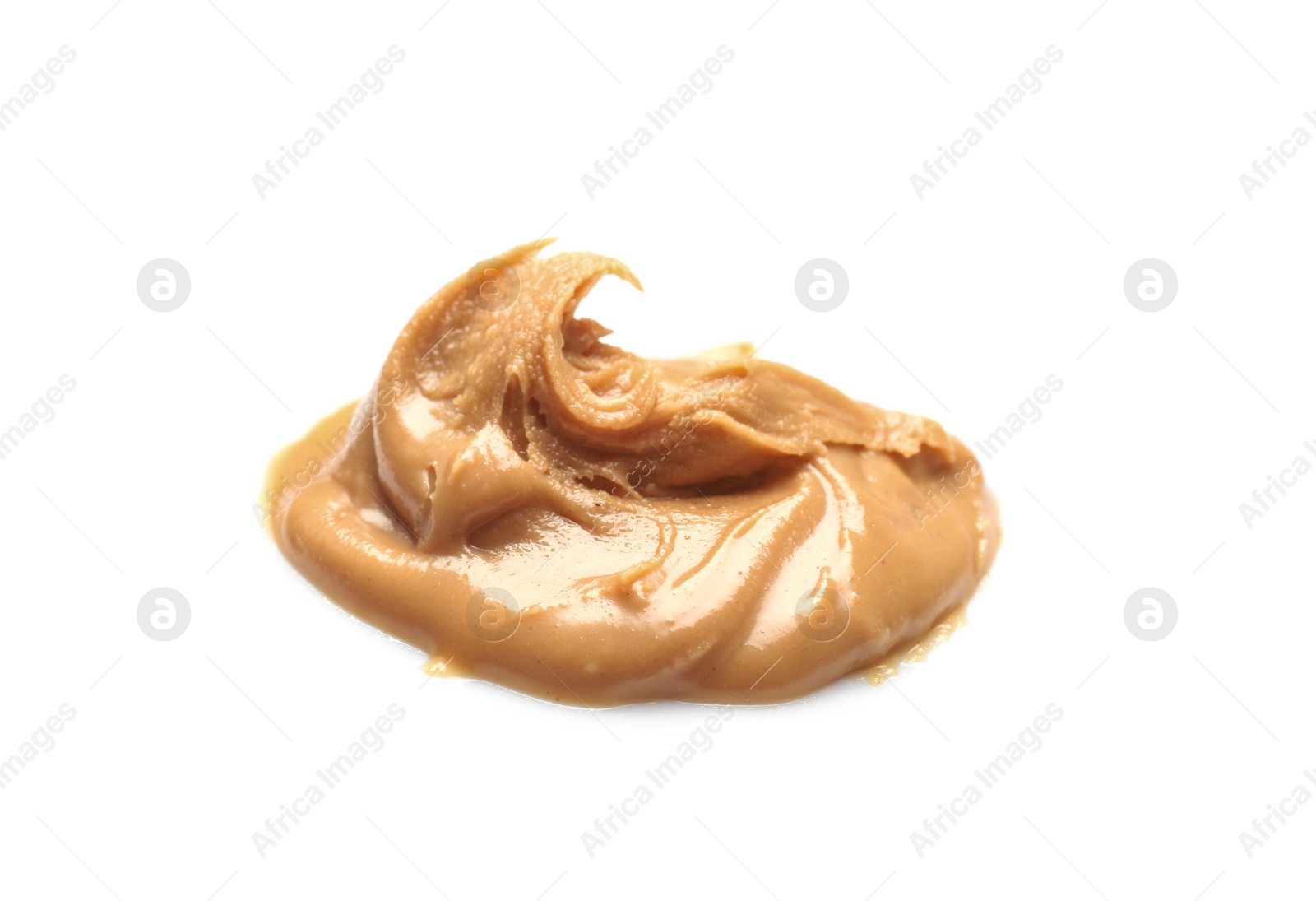 Photo of Creamy peanut butter on white background