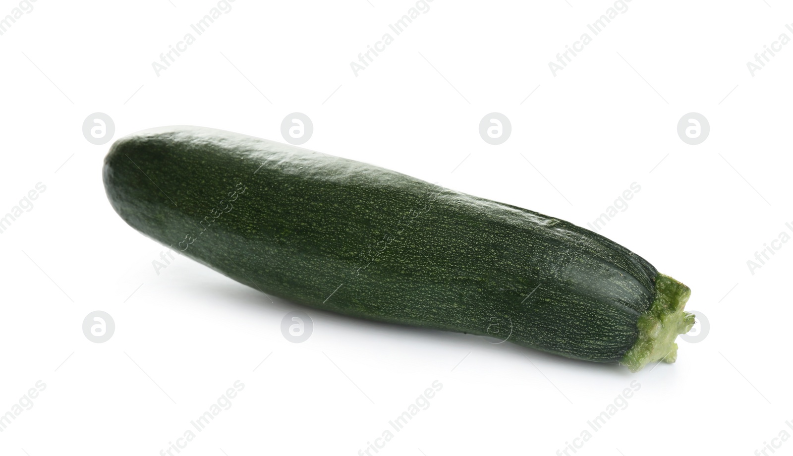 Photo of Fresh ripe green zucchini isolated on white