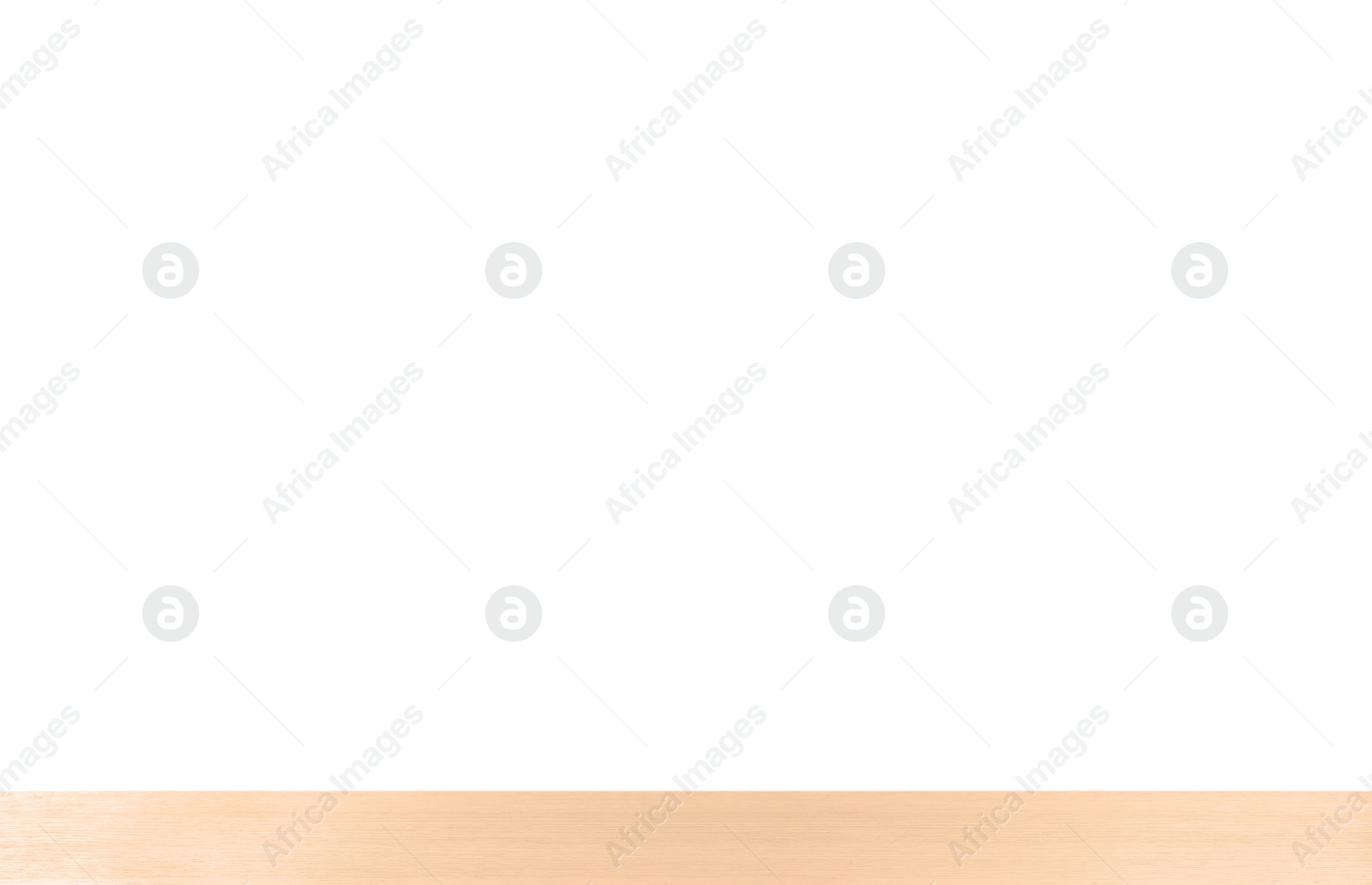 Photo of Empty wooden table on white background. Mockup for design