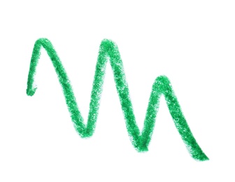 Photo of Green hand drawn pencil scribble on white background