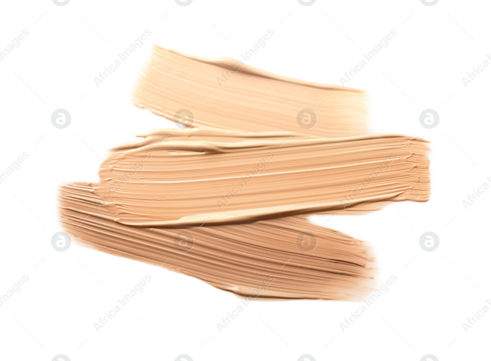 Photo of Sample of liquid skin foundation on white background, top view