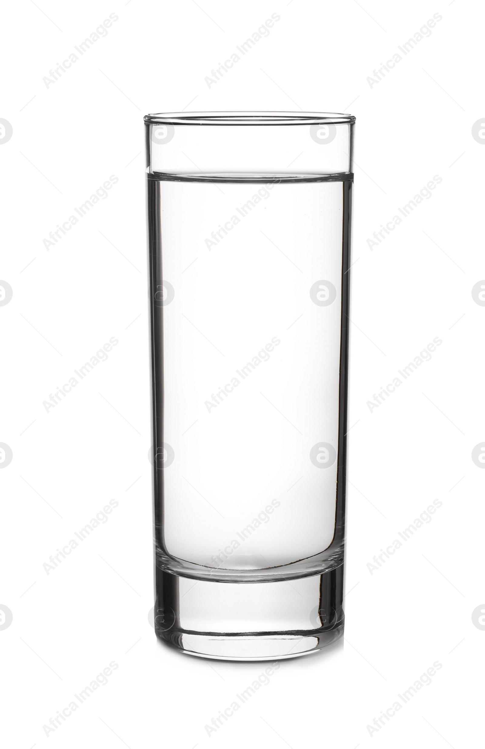 Photo of Glass of pure water isolated on white