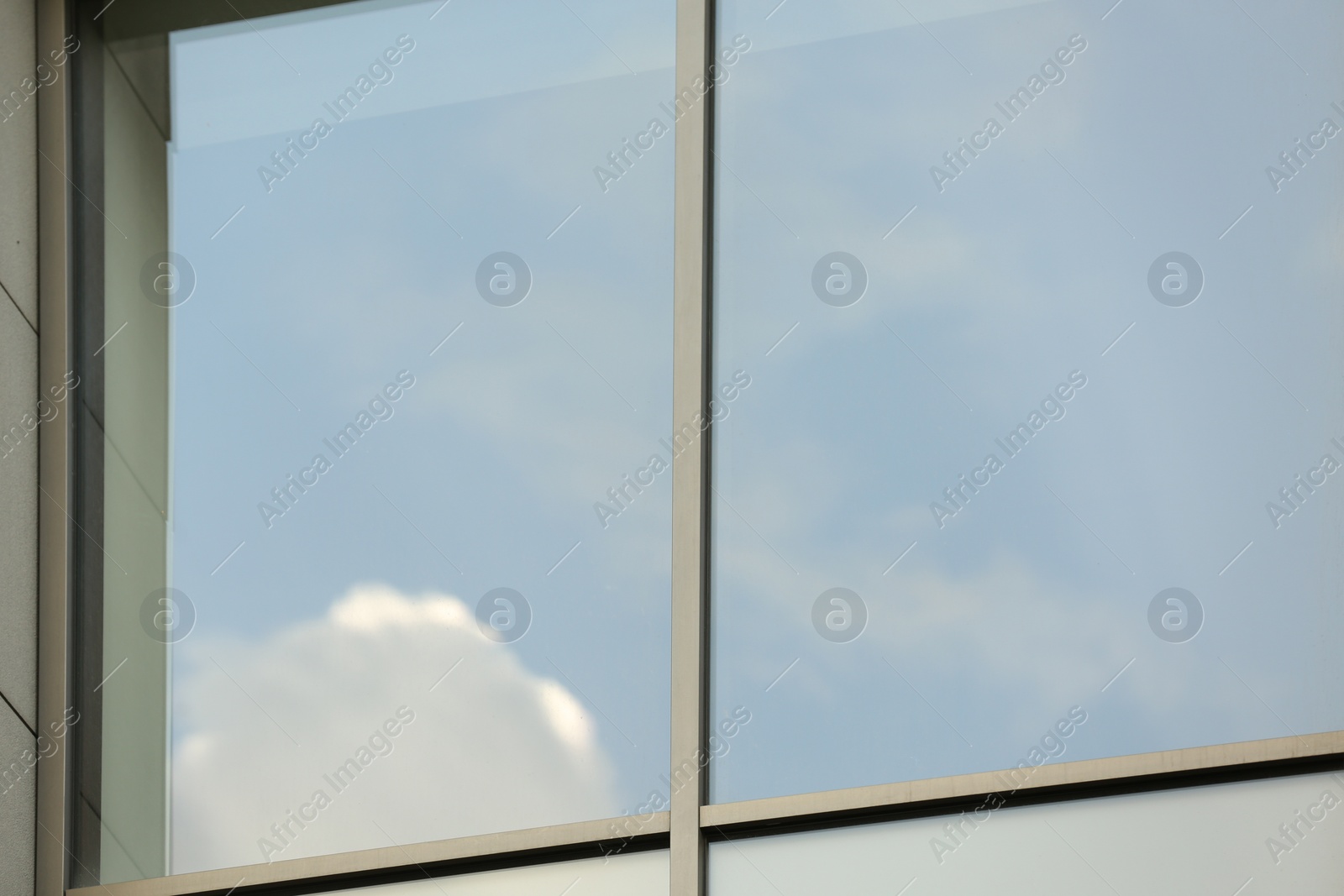 Photo of Closeup view of tinted window. Urban architecture