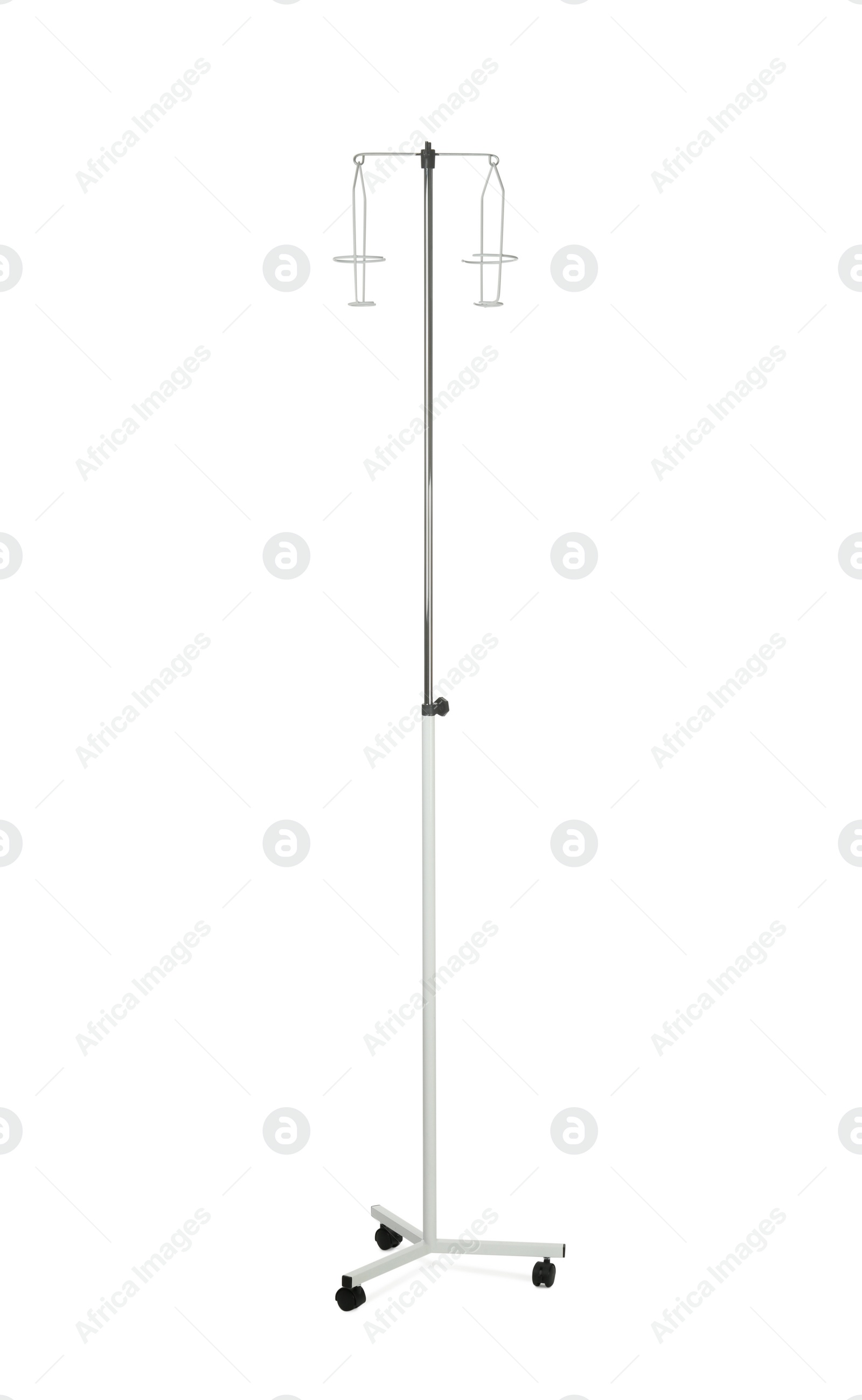 Photo of Drop counter stand isolated on white. Medical equipment