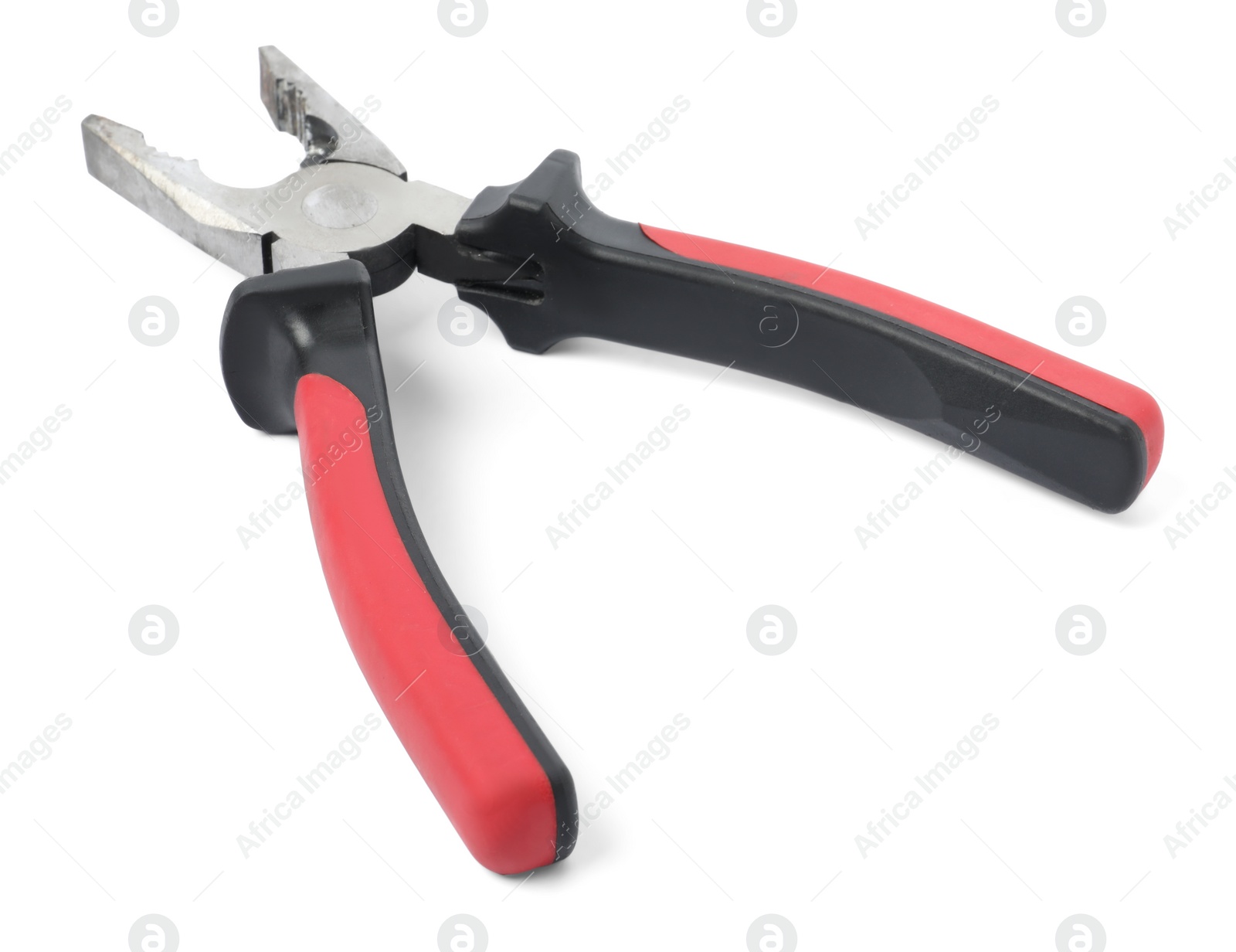 Photo of New combination pliers isolated on white. Construction tool