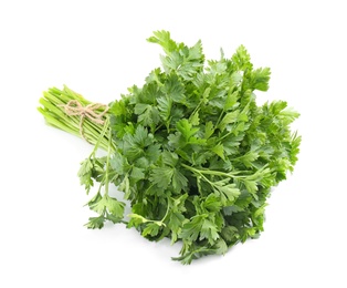 Photo of Bunch of fresh parsley isolated on white