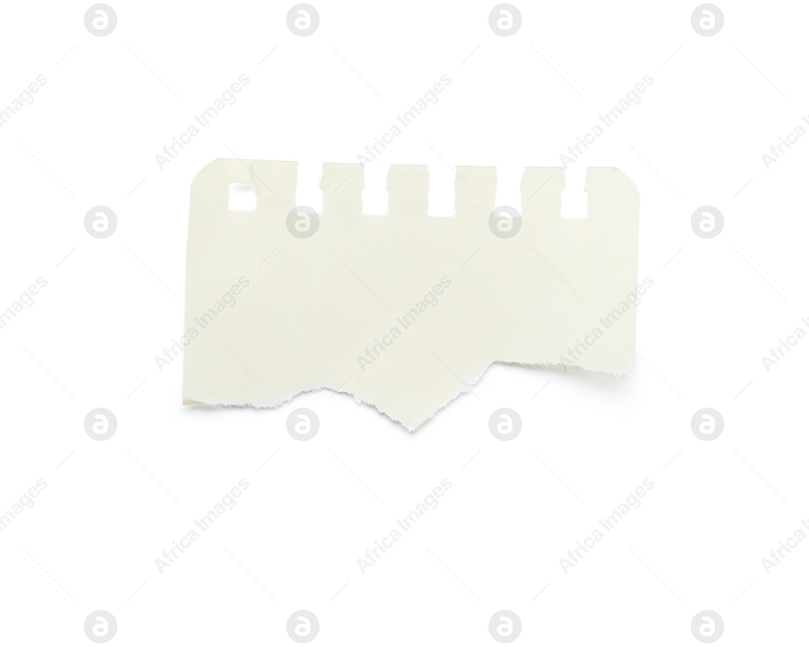 Photo of Piece of blank notebook sheet isolated on white, top view