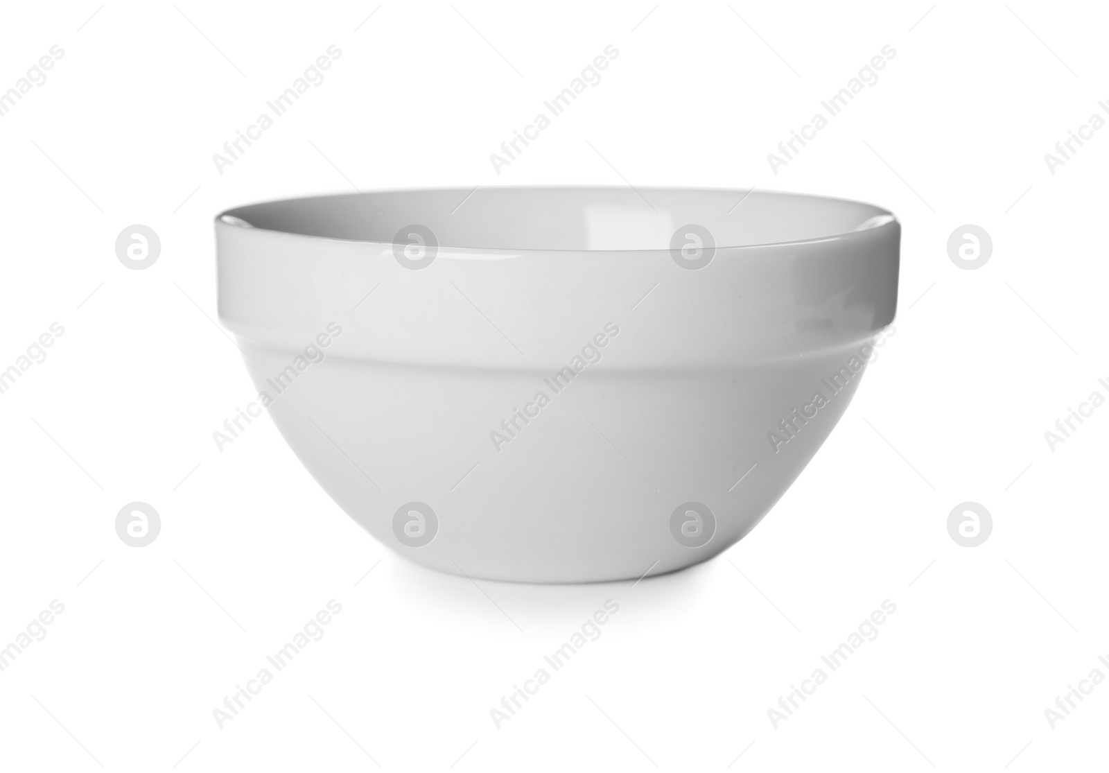 Photo of Clean empty ceramic bowl isolated on white