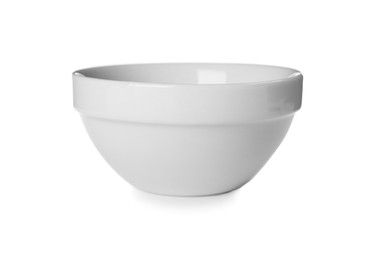 Photo of Clean empty ceramic bowl isolated on white