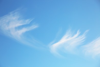 Beautiful view of white clouds in blue sky