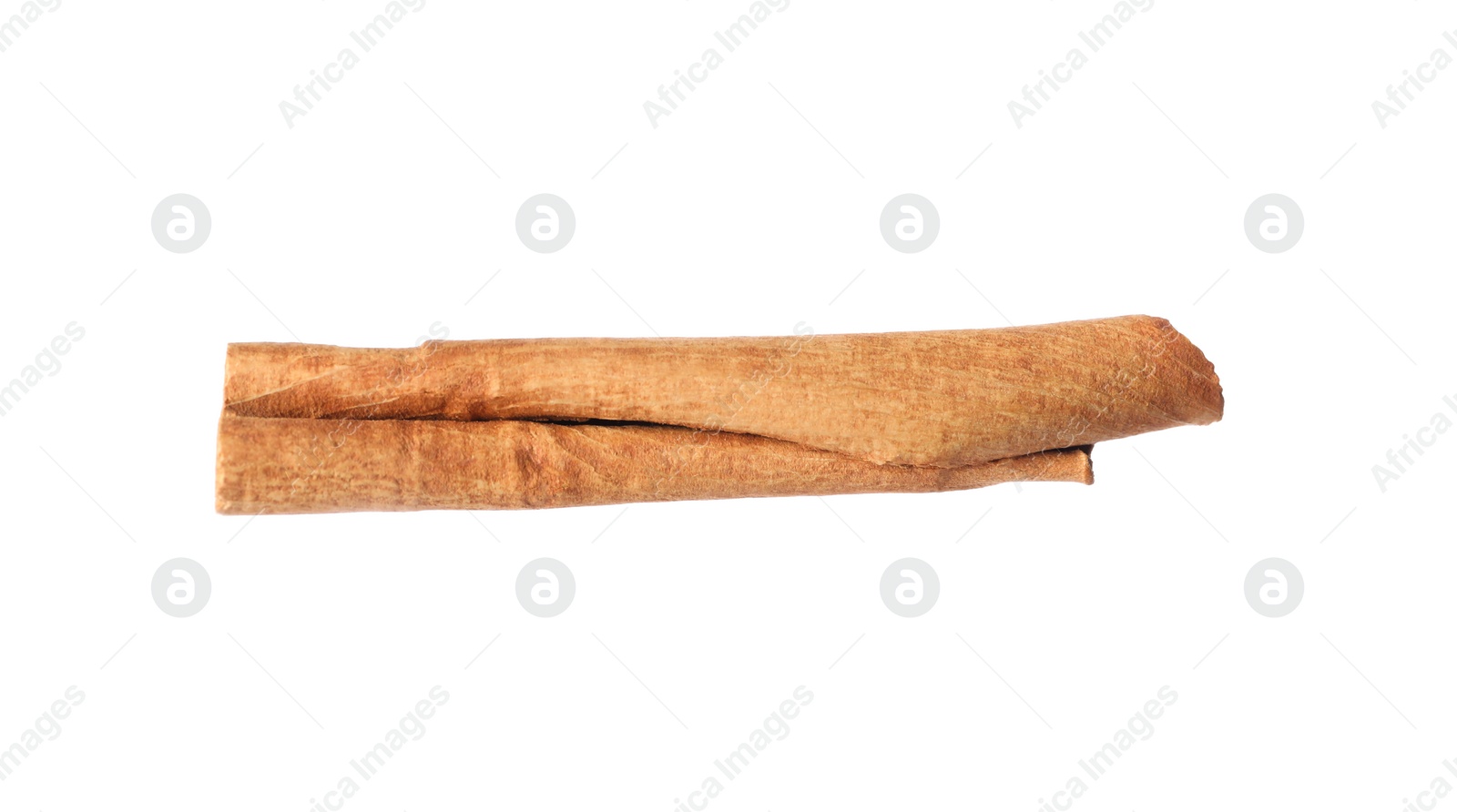 Photo of One aromatic cinnamon stick isolated on white