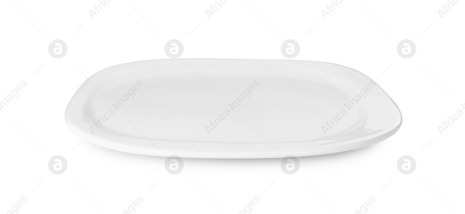 Photo of One beautiful ceramic plate isolated on white